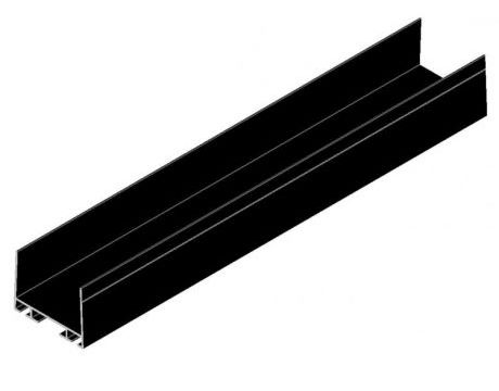 Spodný - horný hliníkový profil PSD 6090 - čierny