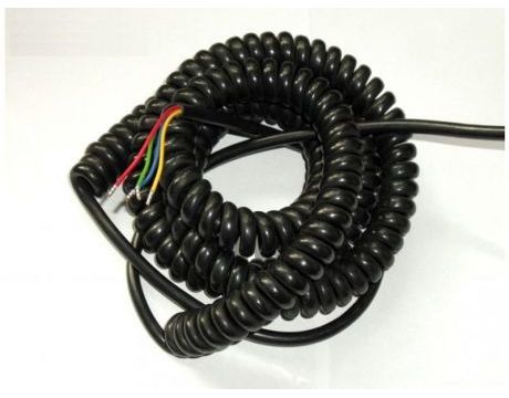 Špirálový kábel (4-žilový) - dĺžka 5000 mm - PSD 906000