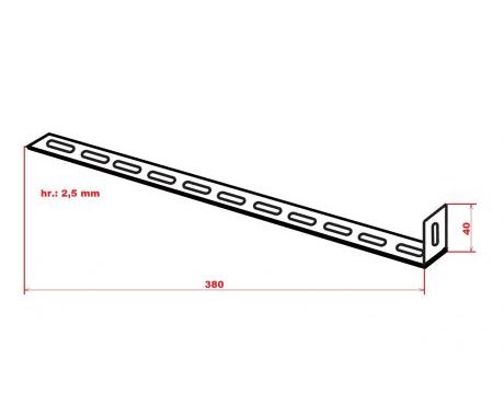 Závesný montážny dierovaný profil LM 380x40