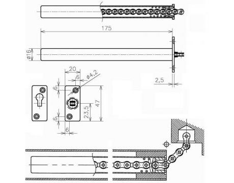 Samozatvárač dverí FlexiForce 1034S