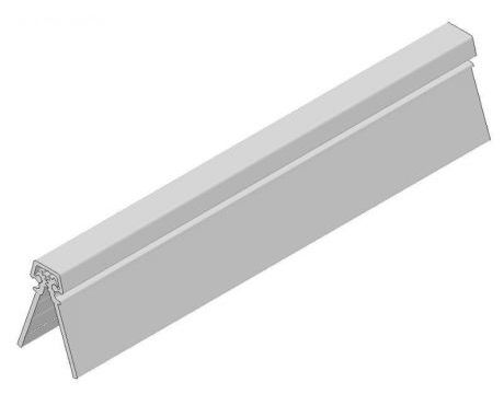 Hliníkový dverový pánt - ELOX - L=2500 mm - PSD