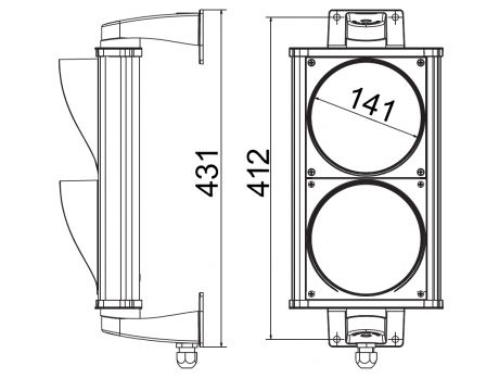 LED semafor ASF CHR2LRV