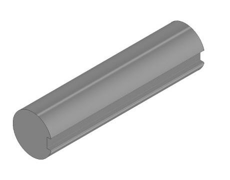 Hriadeľ plná s klinovou drážkou 25,4 mm - PSD - 3000 mm