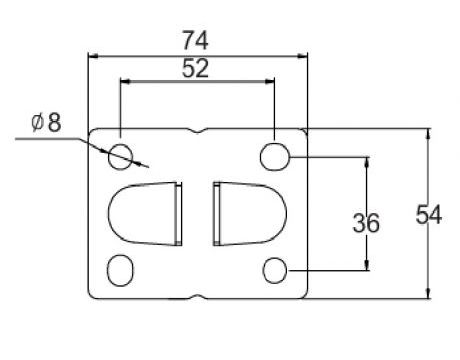 Konzola LiftMaster 004C5502 pre uchytenie tiahla o panel
