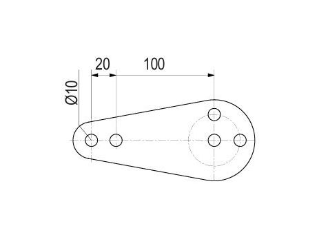Redukcia konzoly LiftMaster 041A0355 pre uchytenie pohonu na stĺp