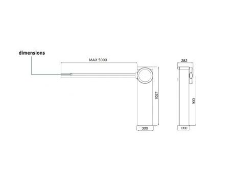 Závora LIFE SUPRA MB 24V - SET - 5 m