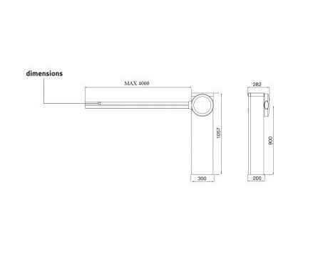 Závora LIFE SUPRA MB 24V - SET - 4 m