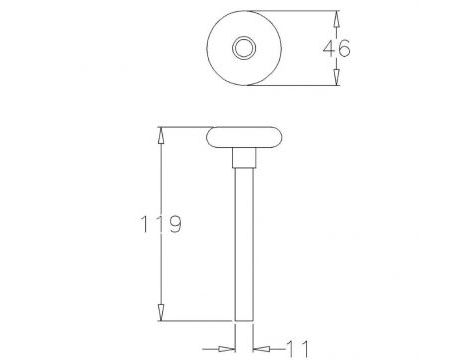 Koliesko nylonové - 119mm - FF574SSH - nerezové INOX