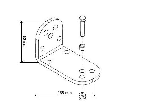 Konzola LIFE 5RI1040000 pre uchytenie pohonu na stĺp