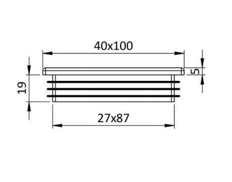 Plastová krytka 100 x 40 mm