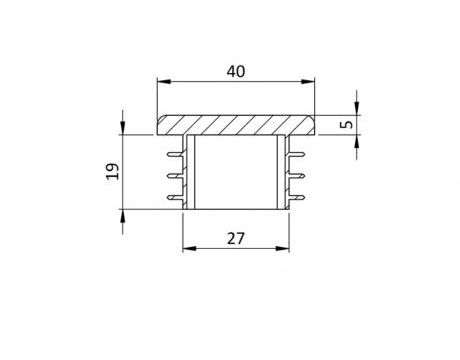 Plastová krytka 40 x 40 mm