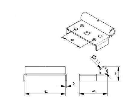 Sklznica (držiak kolieska) PSD 6040