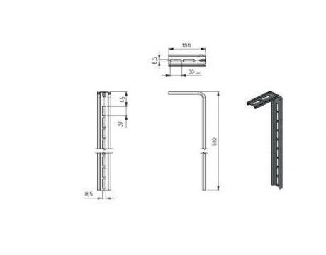 Závesný profil DOCO 235501-500 - 100 x 500 mm