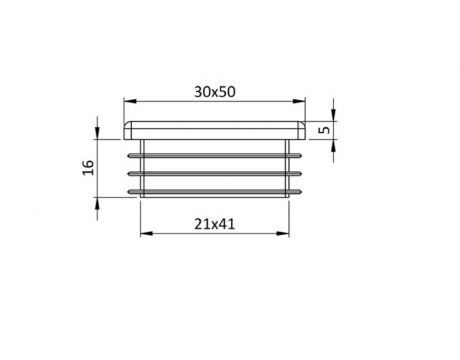 Plastová krytka 30 x 50 mm