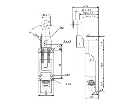 Koncový spínač TRACON ELECTRIC LSME-8108