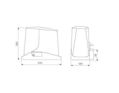 Sada pohonu pre posuvné brány KEY 900KTUS6324KS TURBO S KIT