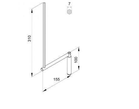 Kľuka Aluprof KR pre motory rolovacej brány