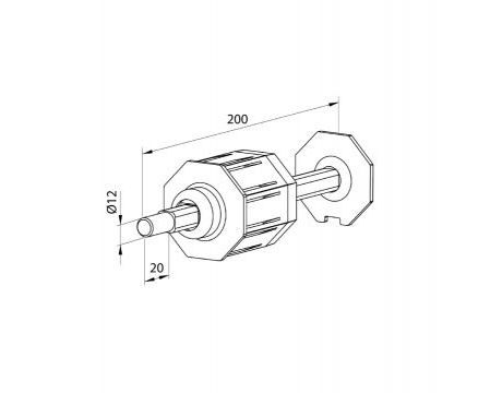 Koncovka hriadele Aluprof s posuvnou oskou - Ø 70 mm