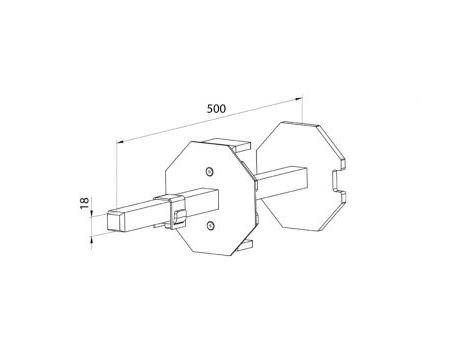 Koncovka hriadele Aluprof OBS102H s posuvnou oskou - Ø 102 mm