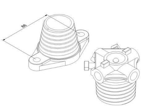 Koncovka pružiny 51 mm - PSD 4151 - Ľavá