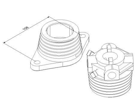 Koncovka pružiny 67 mm - PSD 4167 - Pravá