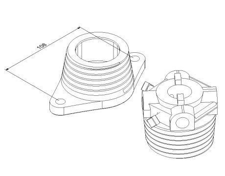 Koncovka pružiny 67 mm - PSD 4167 - Ľavá