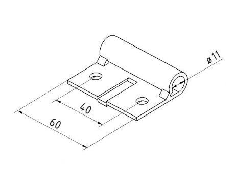 Sklznica (držiak kolieska) LP MHR60 - pravá