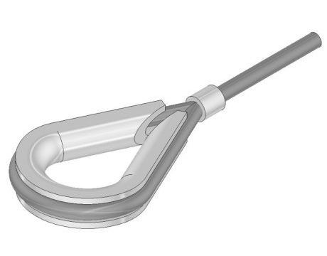 Spodné oko PSD 60606 pre 6,0 mm oceľové lanko